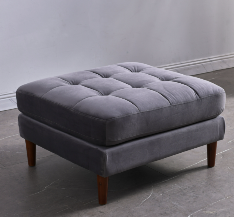 Rubeza Scott Ottoman Bench - Iron Grey