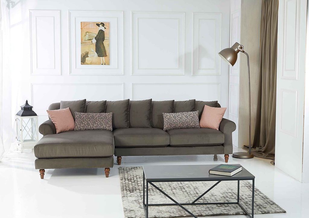 Rubeza Paula Chaise/2+Seater - Iron Grey