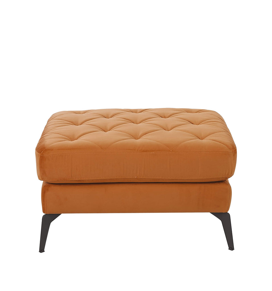 Rubeza Piera Ottoman Bench - Burnt Orange
